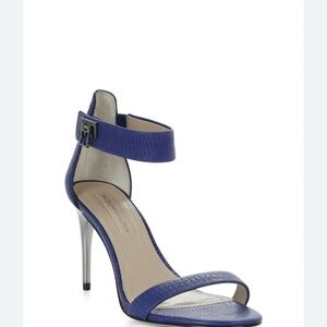 BCBGMaxAzria Blue Stiletto Heels with Ankle Strap